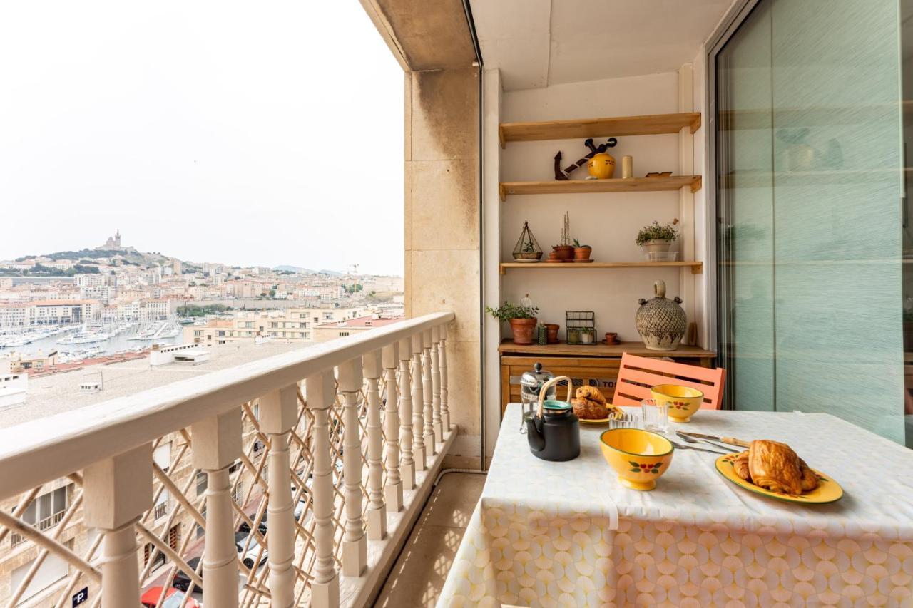 Blue Bay - Superbe Vue Sur Le Vieux Port Lägenhet Marseille Exteriör bild